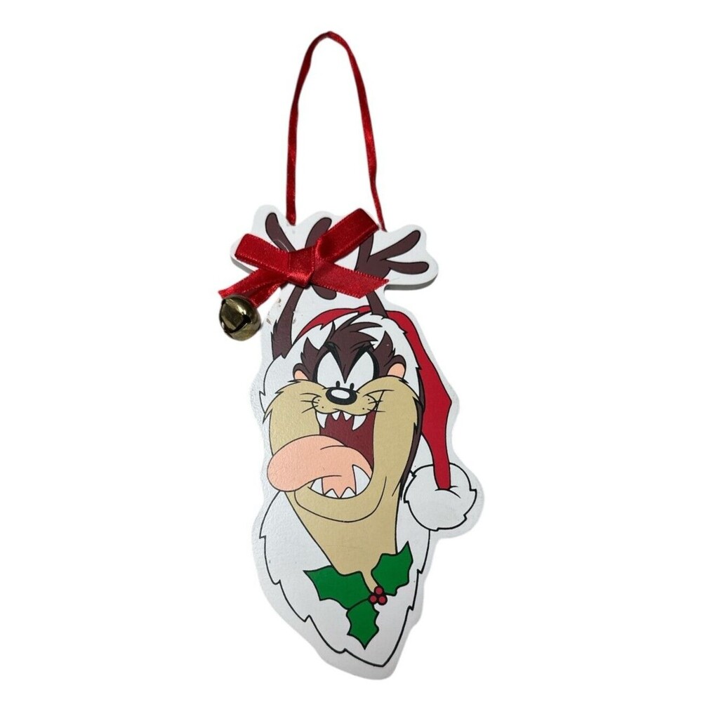 Tazmanian Devil Wooden Ornament Vintage 1996 Warner Bros for Kurt S Adler, Inc